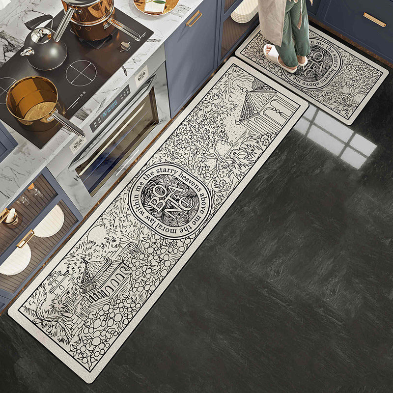 iOrgani Wipeable Kitchen Leather Floor Mat